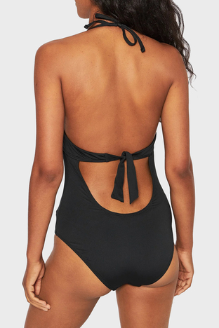 Emporio Armani - Emporio Armani Logolu Sırt Detaylı Bayan Mayo S 262642 2R300 00020 SİYAH (1)