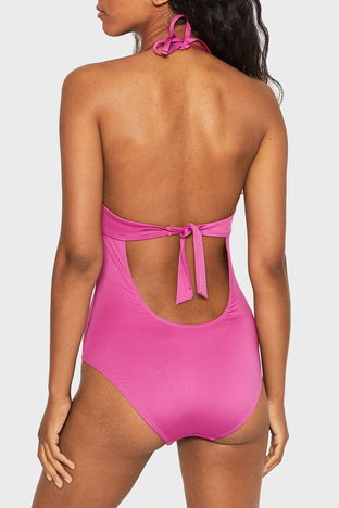 Emporio Armani - Emporio Armani Logolu Sırt Detaylı Bayan Mayo S 262642 2R300 05873 PEMBE (1)