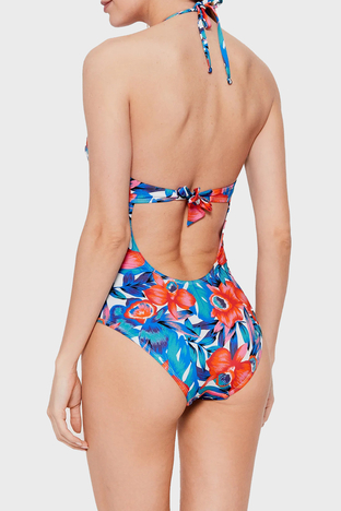 Emporio Armani - Emporio Armani Logolu Sırt Detaylı Bayan Mayo S 262642 2R300 75810 FUŞYA (1)