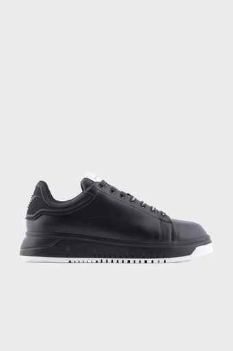 Emporio Armani Logolu Sneaker Erkek Ayakkabı X4X264 XN001 K001 SİYAH - 1