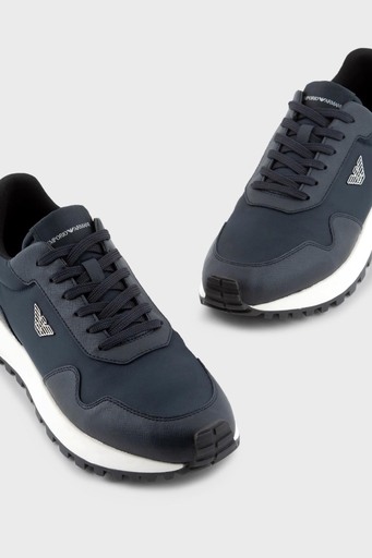 Emporio Armani Logolu Sneaker Erkek Ayakkabı X4X630 XN877 N151 LACİVERT - 5
