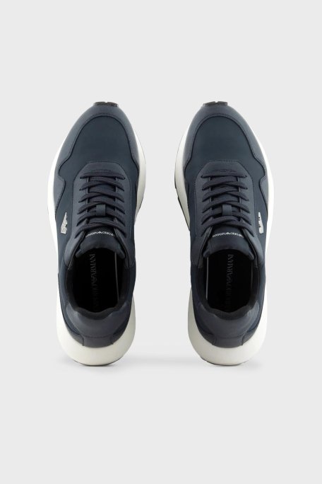 Emporio Armani Logolu Sneaker Erkek Ayakkabı X4X630 XN877 N151 LACİVERT - 3