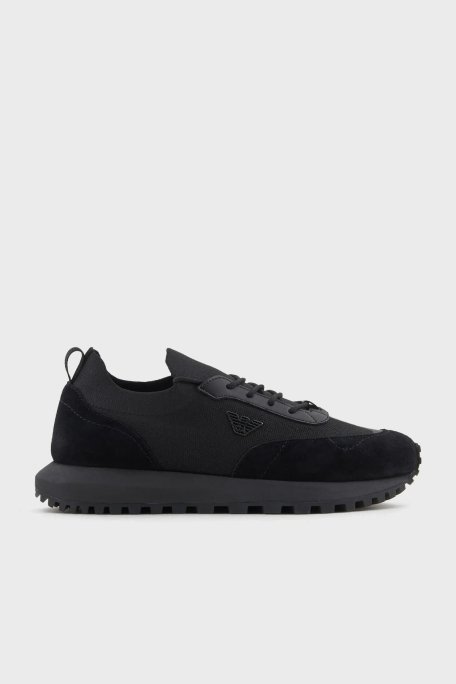 Emporio Armani Logolu Sneaker Erkek Ayakkabı X4X659 XR105 K001 SİYAH - 1