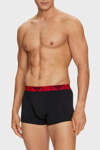 Emporio Armani Logolu Streç Pamuklu Erkek Boxer 111357 4F715 38121 SİYAH - 2