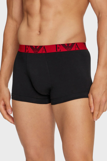 Emporio Armani Logolu Streç Pamuklu Erkek Boxer 111357 4F715 38121 SİYAH - 3