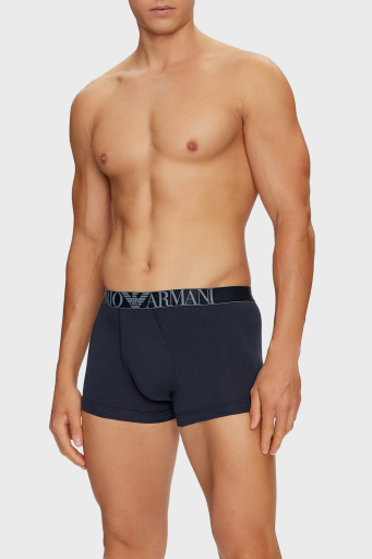 Emporio Armani Logolu Streç Pamuklu Erkek Boxer 111357 4F726 64135 Mavi-Mürdüm-Haki - 2