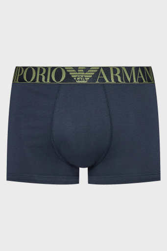 Emporio Armani Logolu Streç Pamuklu Erkek Boxer 111357 4F726 64135 Mavi-Mürdüm-Haki - 5