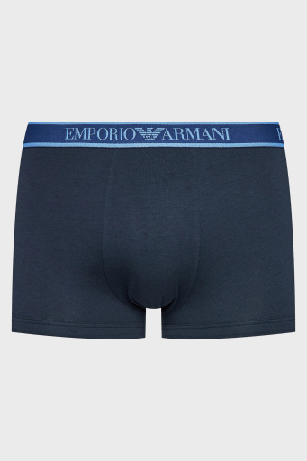 Emporio Armani Logolu Streç Pamuklu Erkek Boxer 112130 4F717 75336 Mavi-Siyah-Lacivert - 5