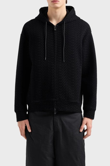 Emporio Armani Logolu Streç Pamuklu Regular Fit Erkek Sweat 6D1MB0 1JHSZ 0999 SİYAH - 1