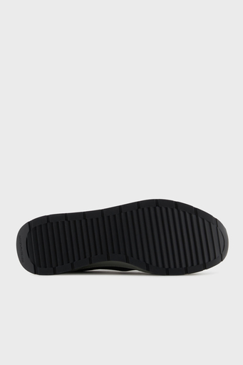 Emporio Armani Logolu Süet Detaylı Sneaker Erkek Ayakkabı X4X537 XN730 U549 GRİ-SİYAH - 12