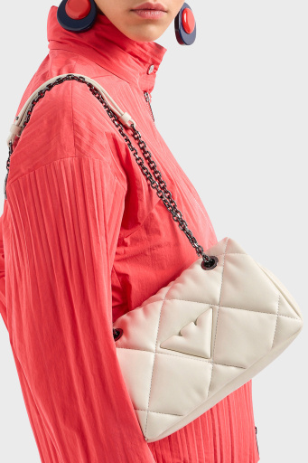 Emporio Armani Logolu Zincir Askılı Bayan Çanta Y3C041 YWJ8I 80011 BEYAZ - 2