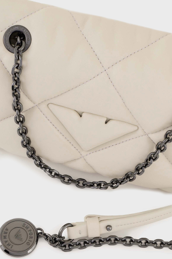 Emporio Armani Logolu Zincir Askılı Bayan Çanta Y3C041 YWJ8I 80011 BEYAZ - 5