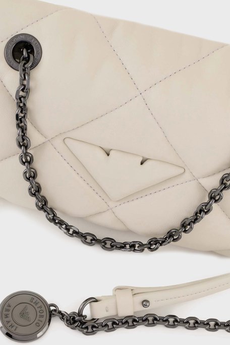 Emporio Armani Logolu Zincir Askılı Bayan Çanta Y3C041 YWJ8I 80011 BEYAZ - 5
