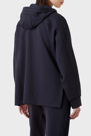 Emporio Armani - Emporio Armani Loose Fit Kanguru Cepli Kapüşonlu Bayan Sweat 3R2M7C 2JVKZ 0828 LACİVERT (1)