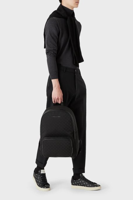 Emporio Armani Marka Logolu Erkek Sırt Çantası Y4O315 Y022V 81336 SİYAH - 2