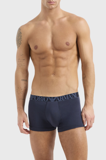 Emporio Armani Organik Pamuklu Esnek 3 Pack Erkek Boxer 111357 4R726 05837 Mavi-Kırmızı-Lacivert - 2