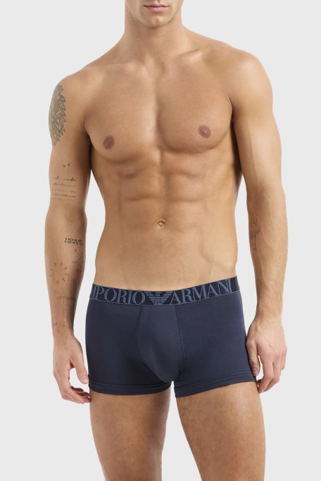 Emporio Armani Organik Pamuklu Esnek 3 Pack Erkek Boxer 111357 4R726 05837 Mavi-Kırmızı-Lacivert - 2