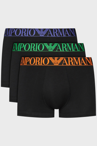 Emporio Armani Organik Pamuklu Esnek 3 Pack Erkek Boxer 111357 4R726 29821 Turuncu-Mor-Yeşil - 5