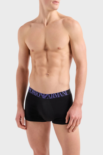 Emporio Armani Organik Pamuklu Esnek 3 Pack Erkek Boxer 111357 4R726 29821 Turuncu-Mor-Yeşil - 6
