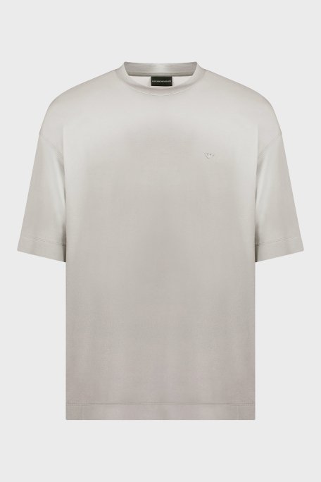 Emporio Armani Oversize Fit Bisiklet Yaka Logolu Erkek T Shirt EM001116 AF10017 F8104 GRİ - 5