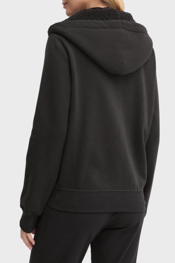 Emporio Armani Pamuk Karışımlı Regular Fit Kapüşonlu Fermuarlı Bayan Sweat 1646104 F2560 0020 SİYAH - 3