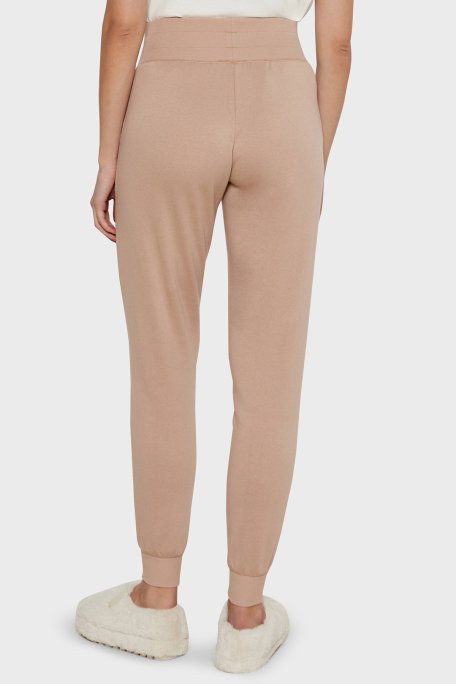 Emporio Armani Pamuk Karışımlı Regular Fit Yüksek Bel Ribanalı Paça Jogger Bayan Pantolon 164908 4F256 16355 BEJ - 2