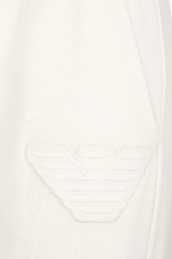 Emporio Armani Pamuk Karışımlı Regular Fit Yüksel Bel Ribanalı Paça Jogger Bayan Pantolon 1649084 F2569 2810 EKRU - 3