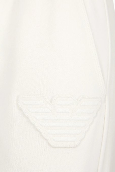 Emporio Armani Pamuk Karışımlı Regular Fit Yüksel Bel Ribanalı Paça Jogger Bayan Pantolon 1649084 F2569 2810 EKRU - 3