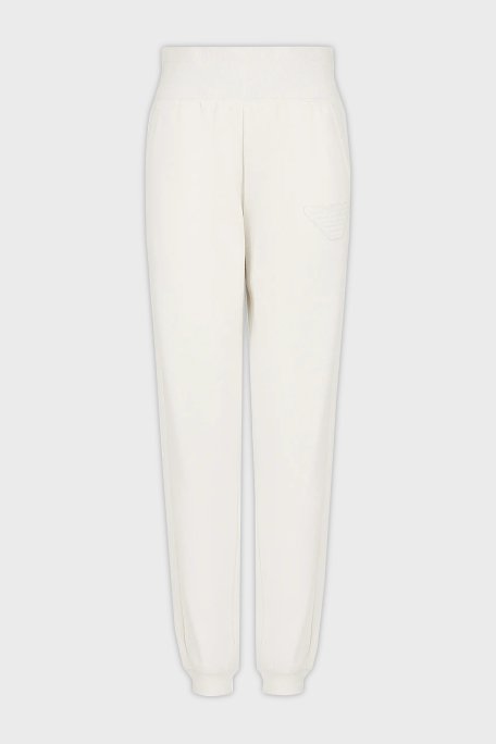 Emporio Armani Pamuk Karışımlı Regular Fit Yüksel Bel Ribanalı Paça Jogger Bayan Pantolon 1649084 F2569 2810 EKRU - 4