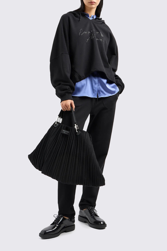 Emporio Armani Pamuklu Boyfrend Fit Bayan Sweat 6D2M7F 2J49Z 0999 SİYAH - 3