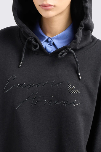 Emporio Armani Pamuklu Boyfrend Fit Bayan Sweat 6D2M7F 2J49Z 0999 SİYAH - 4