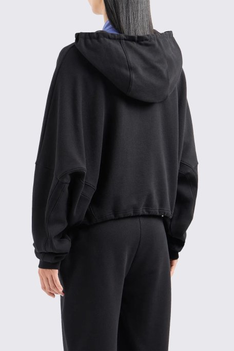 Emporio Armani Pamuklu Boyfrend Fit Bayan Sweat 6D2M7F 2J49Z 0999 SİYAH - 3