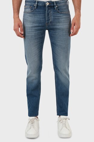 Emporio Armani - Emporio Armani Pamuklu Cepli Slim Fit Jeans Erkek Kot Pantolon 3L1J75 1DL1Z 0942 MAVİ (1)