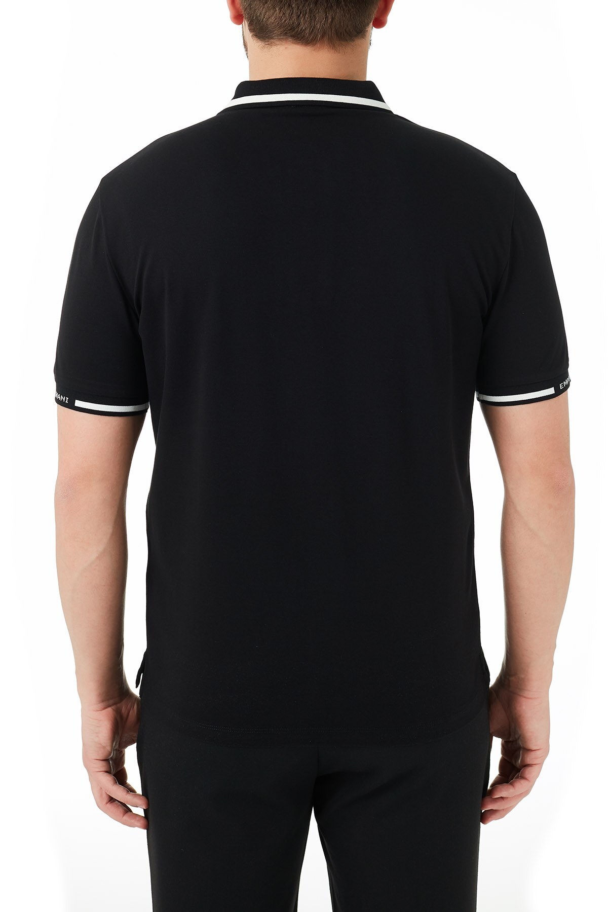 Emporio Armani Pamuklu Düğmeli T Shirt Erkek Polo 3K1FA4 1JPTZ 0047 SİYAH