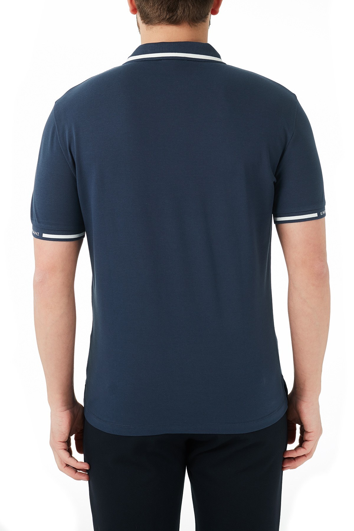 Emporio Armani Pamuklu Düğmeli T Shirt Erkek Polo 3K1FA4 1JPTZ 09D0 LACİVERT