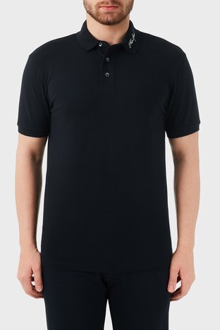 Emporio Armani - Emporio Armani Pamuklu Düğmeli T Shirt Erkek Polo 3K1FA6 1JPTZ 0920 LACİVERT