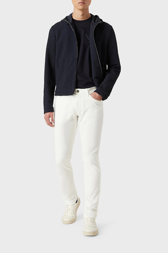 Emporio Armani Pamuklu Düşük Bel Slim Fit J06 Jeans Erkek Kot Pantolon 8N1J06 1GN0Z 0101 BEYAZ - 2