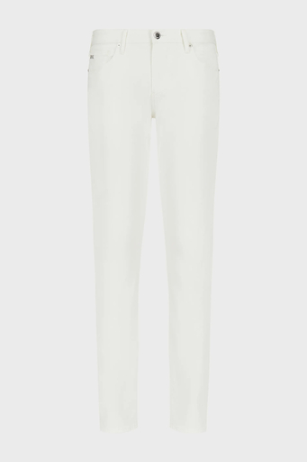 Emporio Armani Pamuklu Düşük Bel Slim Fit J06 Jeans Erkek Kot Pantolon 8N1J06 1GN0Z 0101 BEYAZ - 6
