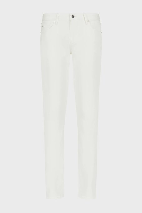 Emporio Armani Pamuklu Düşük Bel Slim Fit J06 Jeans Erkek Kot Pantolon 8N1J06 1GN0Z 0101 BEYAZ - 6