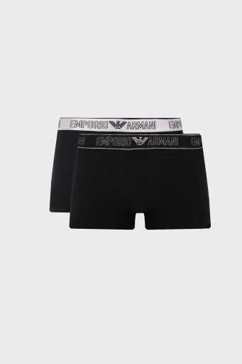 Emporio Armani Pamuklu Esnek 2 Pack Erkek Boxer 111210 3F598 23820 SİYAH - 2