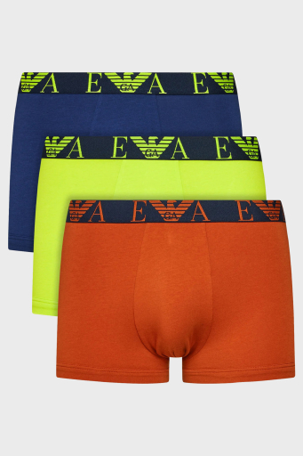 Emporio Armani Pamuklu Esnek 3 Pack Erkek Boxer 111357 3F715 09151 Tarçın-Yeşil-Lacivert - 1