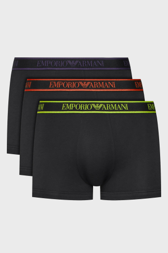 Emporio Armani Pamuklu Esnek 3 Pack Erkek Boxer 111357 3F717 29821 SİYAH - 8