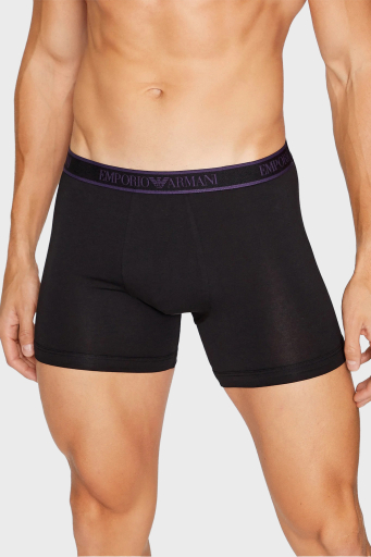 Emporio Armani Pamuklu Esnek 3 Pack Erkek Boxer 111473 3F717 29821 SİYAH - 2