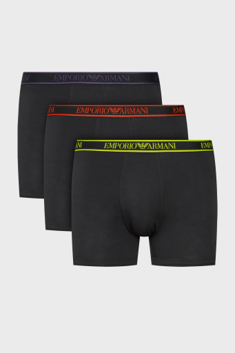 Emporio Armani Pamuklu Esnek 3 Pack Erkek Boxer 111473 3F717 29821 SİYAH - 6