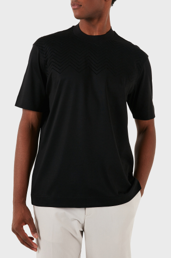 Emporio Armani Pamuklu Logolu Regular Fit Bisiklet Yaka Erkek T Shirt 6D1T91 1JOSZ 0999 SİYAH - 9