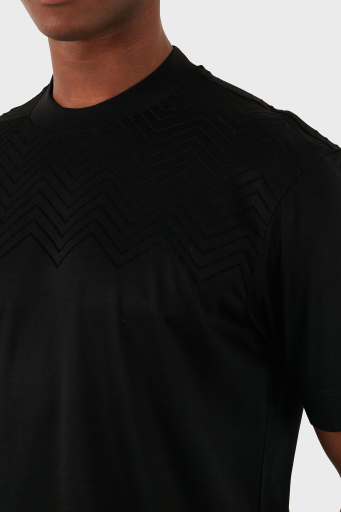 Emporio Armani Pamuklu Logolu Regular Fit Bisiklet Yaka Erkek T Shirt 6D1T91 1JOSZ 0999 SİYAH - 10