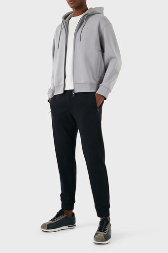 Emporio Armani Pamuklu Logolu Regular Fit Kapüşonlu Erkek Sweat 6D1M90 1JOTZ 06K3 GRİ - 3