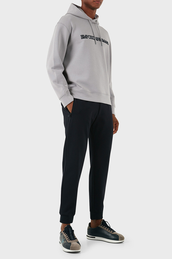 Emporio Armani Pamuklu Logolu Regular Fit Kapüşonlu Erkek Sweat 6D1M94 1JHSZ 0664 GRİ - 8