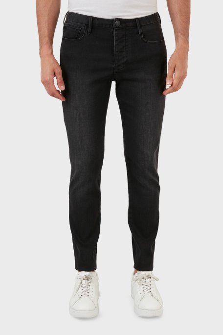 Emporio Armani Pamuklu Normal Bel Slim Fit Jeans Erkek Kot Pantolon 8N1J11 1DHDZ 0006 SİYAH - 2