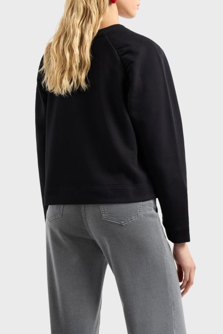 Emporio Armani Pamuklu Regular Fit Bayan Sweat 6D2M8G 2J49Z 0999 SİYAH - 3